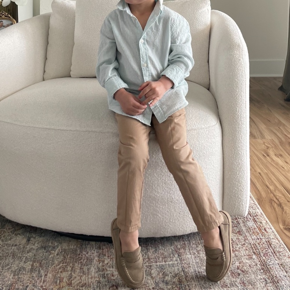 H&M boys stripped button down shirt size 4T